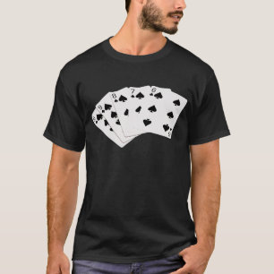 Poker Hände - Straight Flush - Spades Anzug T-Shirt