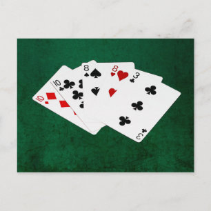Poker Hände - zwei Paar - zehn, acht Postkarte