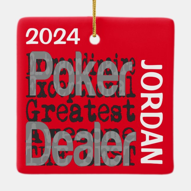 Poker Händler Extraordinaire CUSTOM Keramikornament (Rückseite)