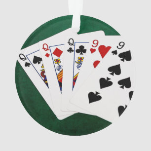 Poker Hands - Full House - Queen and Nine
