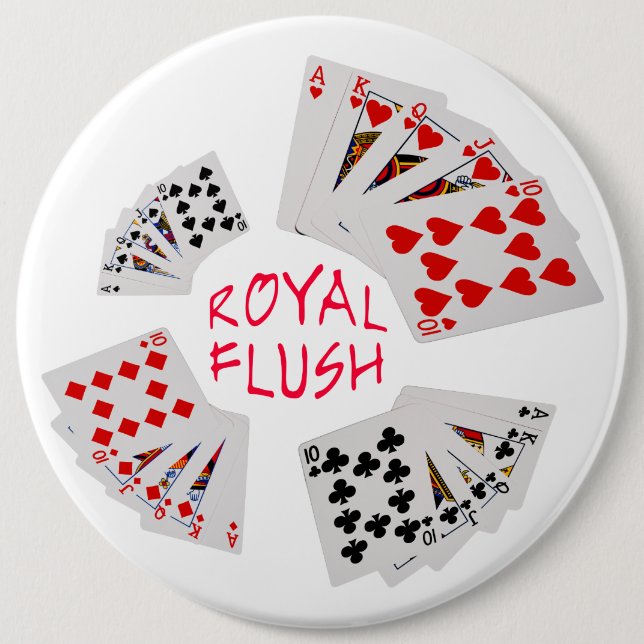 Poker Hands - Royal Flush Button (Vorderseite)