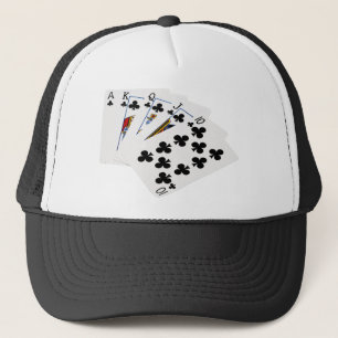 Poker Hands - Royal Flush - Clubs Anzug Truckerkappe