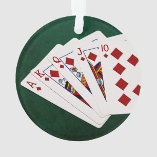 Poker Hands - Royal Flush - Diamonds Anzug Ornament
