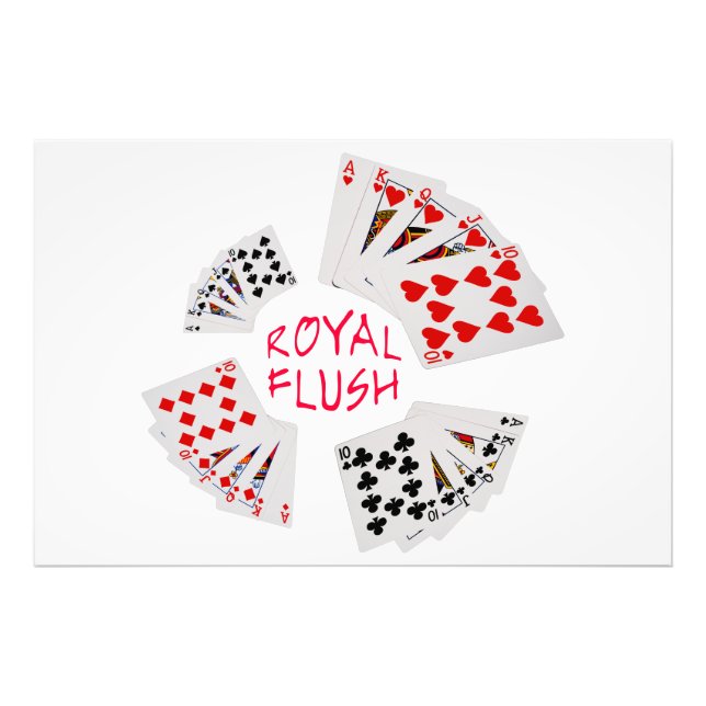 Poker Hands - Royal Flush Fotodruck (Vorne)