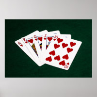 Poker Hands - Royal Flush - Herz Anzug