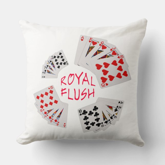 Poker Hands - Royal Flush Kissen (Vorderseite)