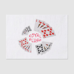 Poker Hands - Royal Flush Seidenpapier