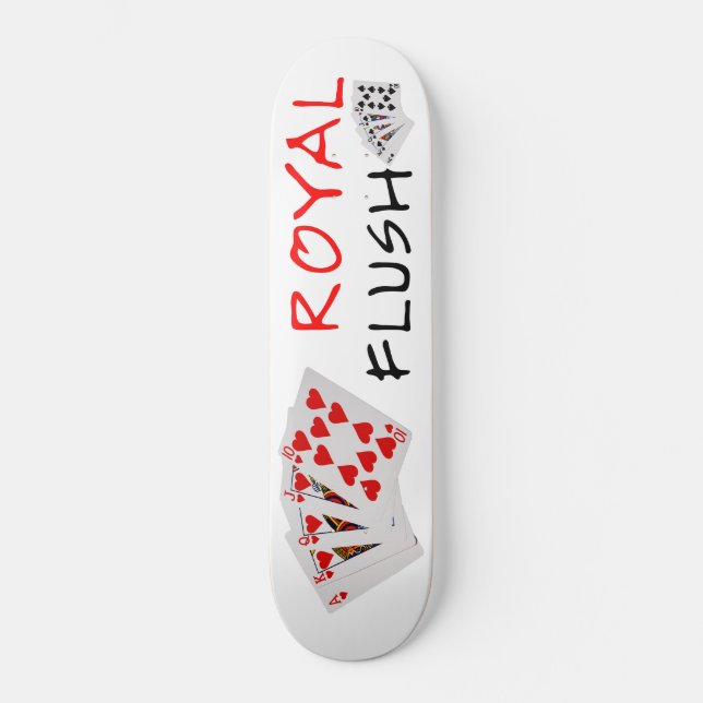 Poker Hands - Royal Flush Skateboard (Vorderseite)