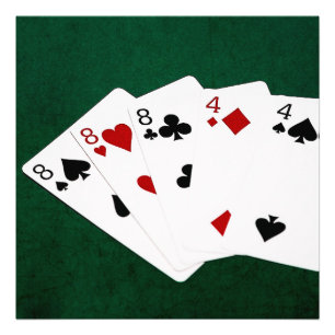Poker Hands - Vollhaus - Acht und vier Fotodruck