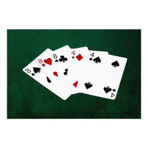 Poker Hands - Vollhaus - Acht und vier Fotodruck