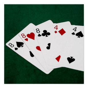 Poker Hands - Vollhaus - Acht und vier Poster