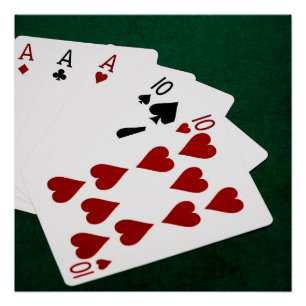 Poker Hands - Vollhaus - As und Zehn Poster