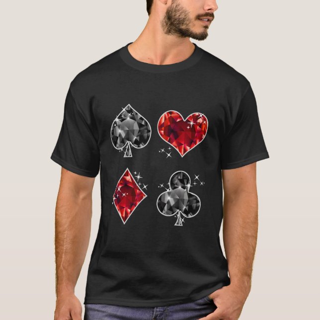 Poker Herzblumen Spades Museo d'Arte della Città d T-Shirt (Vorderseite)