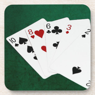 Poker - hohe Karte - 10 Untersetzer