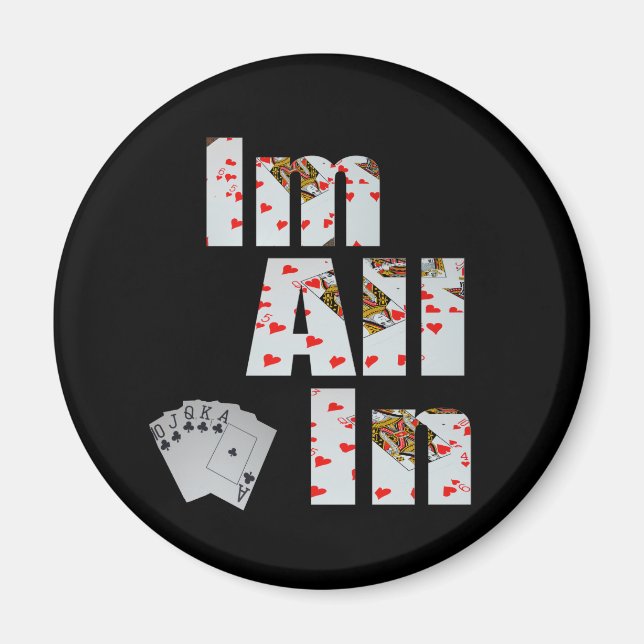 Poker Im Tout En, Aimant De Réfrigérateur (Devant)