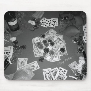 Poker in Schwarz und Weiß Mousepad