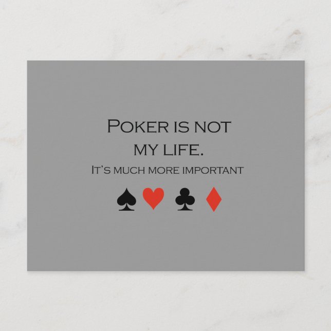 Poker ist nicht mein T - Shirt Postkarte (Vorderseite)