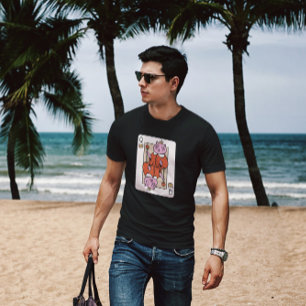 Poker-Karte der Königin von Katzen T-Shirt