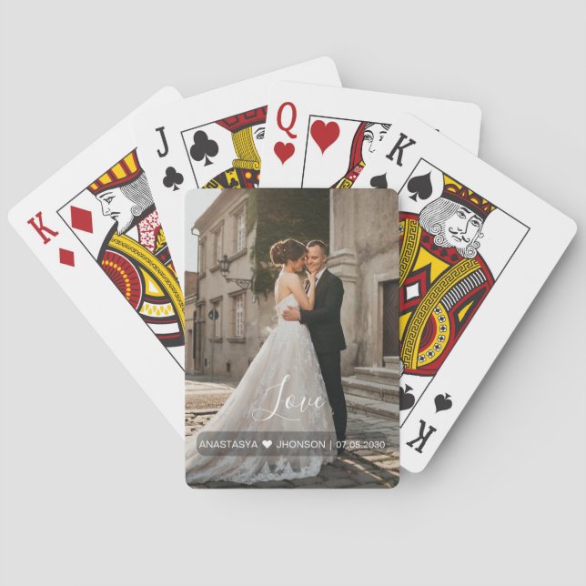 Poker-Karte für benutzerdefinierte Foto-Liebe-Skri Spielkarten (Rückseite)