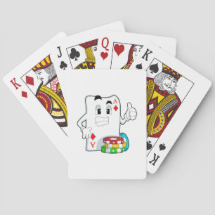 Poker-Karte mit Poker-Chips Spielkarten
