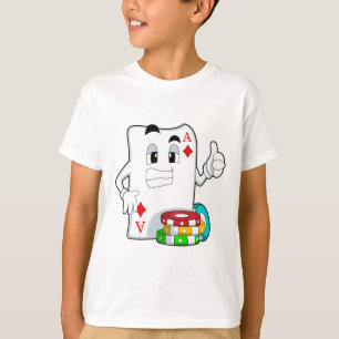 Poker-Karte mit Poker-Chips T-Shirt