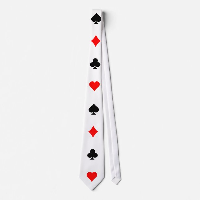 Poker-Karten-Anzugs-Muster: Krawatte/Krawatte Krawatte (Vorderseite)