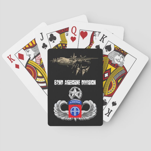 Poker-Karten der 82. im Flugzeug Division Spielkarten (Rückseite)