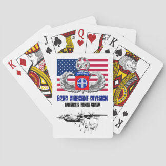 Poker-Karten der 82. im Flugzeug Division Spielkarten