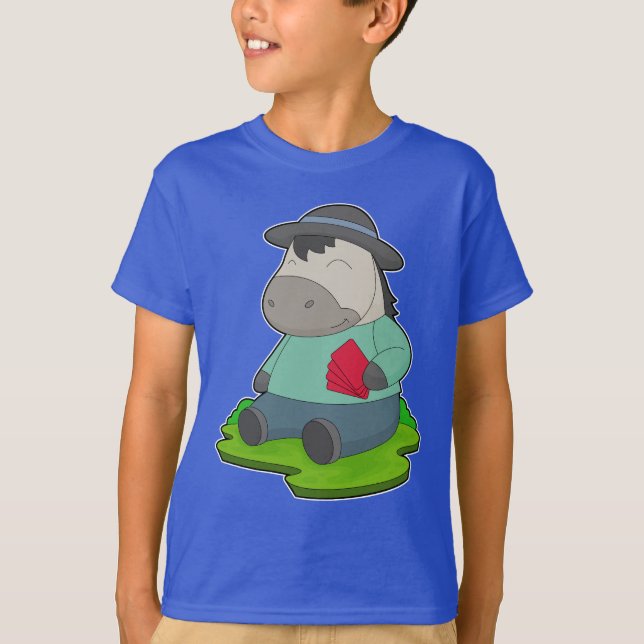 Poker-Karten für Pferde-Poker T-Shirt (Vorderseite)