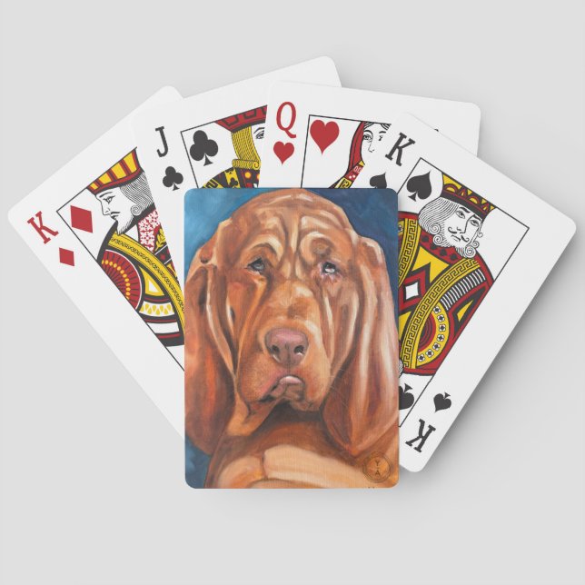 Poker Karten mit Bluthund spielen Spielkarten (Rückseite)