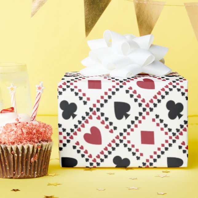 Poker-Kartendesign-Geschenkpapier Geschenkpapier (Geburtstagsparty)