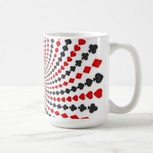 Poker Kartenspiel Farben Spirale: Kaffeetasse: Bla Kaffeetasse