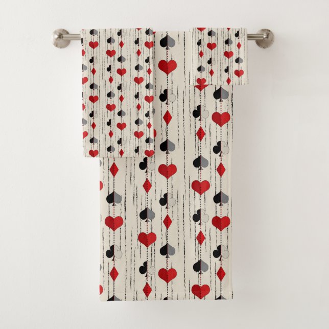 Poker Kartensymbol Badhandtuch Set (Insitu)