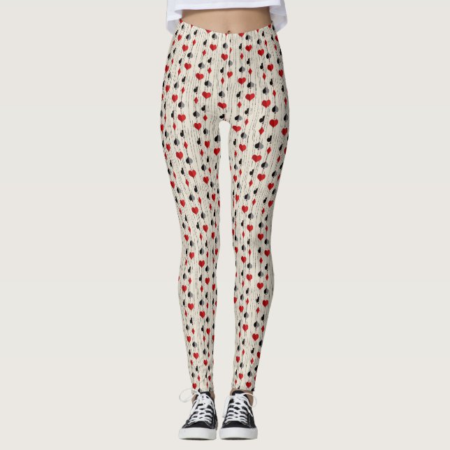 Poker Kartensymbol Leggings (Vorderseite)