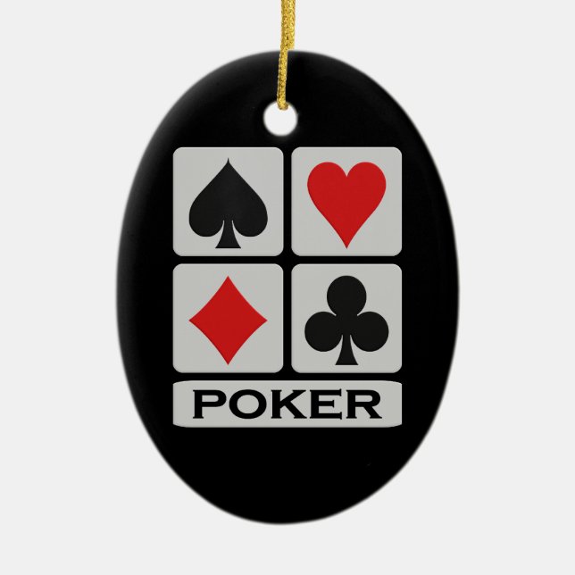 Poker Keramik Ornament (Vorne)
