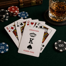 Poker King Card Ace Individuelle Name Spielkarten