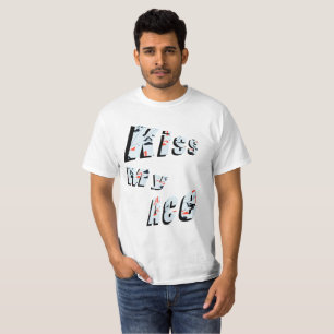Poker Kiss My Ace, Funny Mens T-shirt blanc