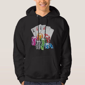 Poker König Dame Karte Casino Chip Glücksspiel Hoodie