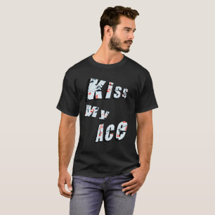 Poker Küss Mein Ass, Lustiges Schwarzes T-Shirt fü