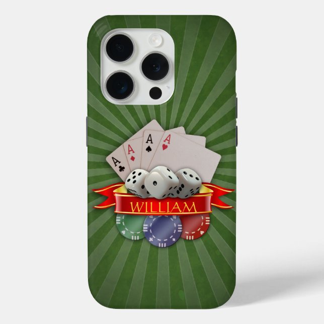 Poker Mania - Karten, Dices, Chips Case-Mate iPhone Hülle (Rückseite)