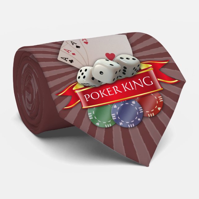 Poker Mania - Karten, Dices, Chips Krawatte (Gerollt)