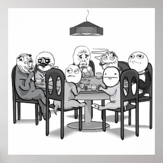 Poker Meme Dogs Poster