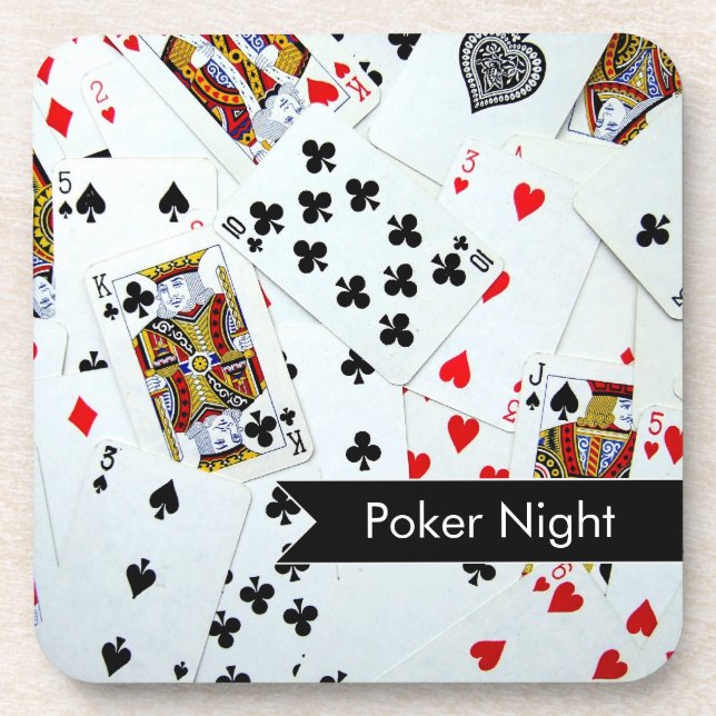 Poker-Nachtkartenspiel-Korken-Untersetzer Untersetzer (Vorderseite)