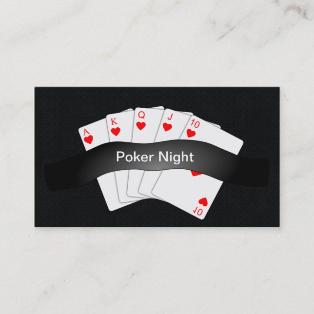 Poker-Nachtladen Chubby Geschäfts-Karte ein Visitenkarte (Vorderseite)