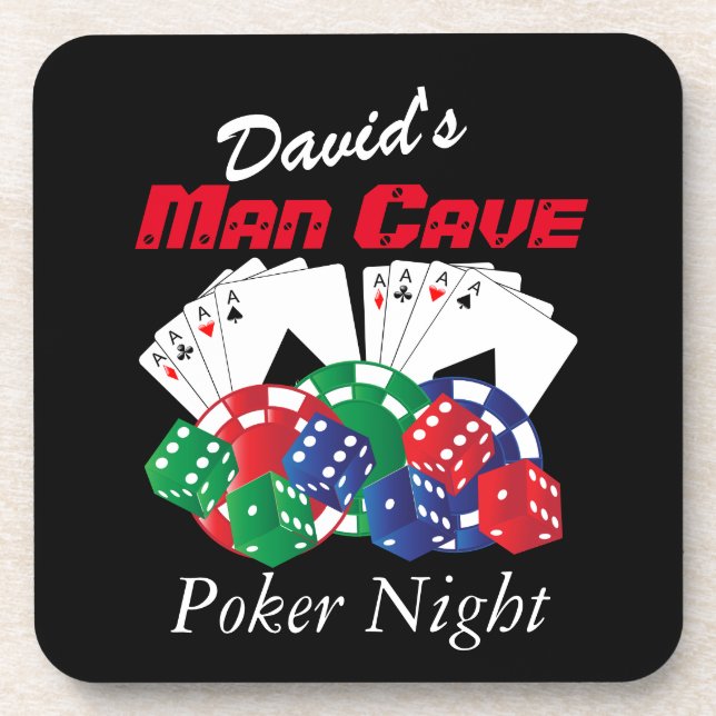 Poker Night at Man Cave Untersetzer (Vorderseite)
