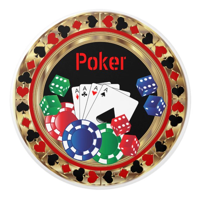 Poker Night im Casino Keramikknauf (Vorderseite)