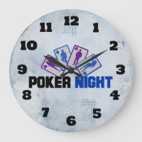 Poker Night mit Spielkarte in blau und Lila