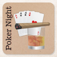 Poker Night Paper Untersetzer