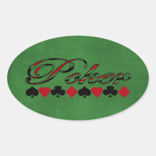 Poker Ovaler Aufkleber