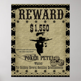 Poker Pete Rewards Poster